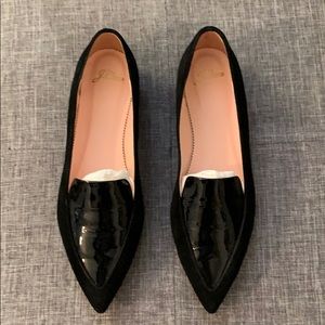 New in box! J Crew Pointed Black Loafers